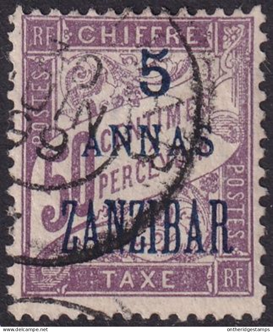 French Offices Zanzibar 1897 Sc J5 Yt Taxe 5 Postage Due Used - Usati