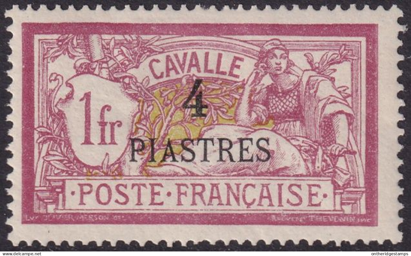 French Offices Cavalle 1902 Sc 14 Yt 15 MLH* Disturbed Gum - Neufs