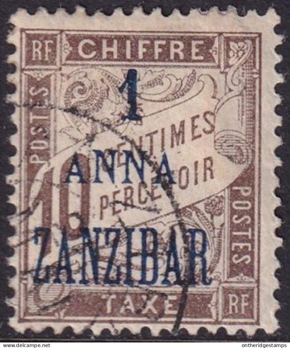 French Offices Zanzibar 1897 Sc J2 Yt Taxe 2 Postage Due Used - Usados