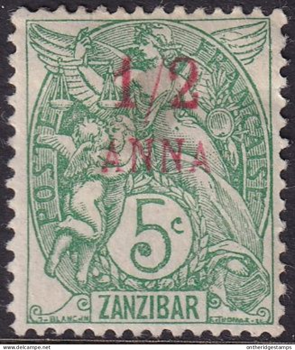 French Offices Zanzibar 1902 Sc 39 Yt 47 MH* Heavy Hinge - Neufs