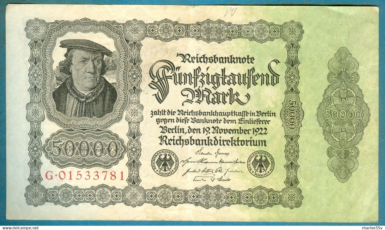 50000 Mark 19.11.1922 Serie G   VF - 50000 Mark