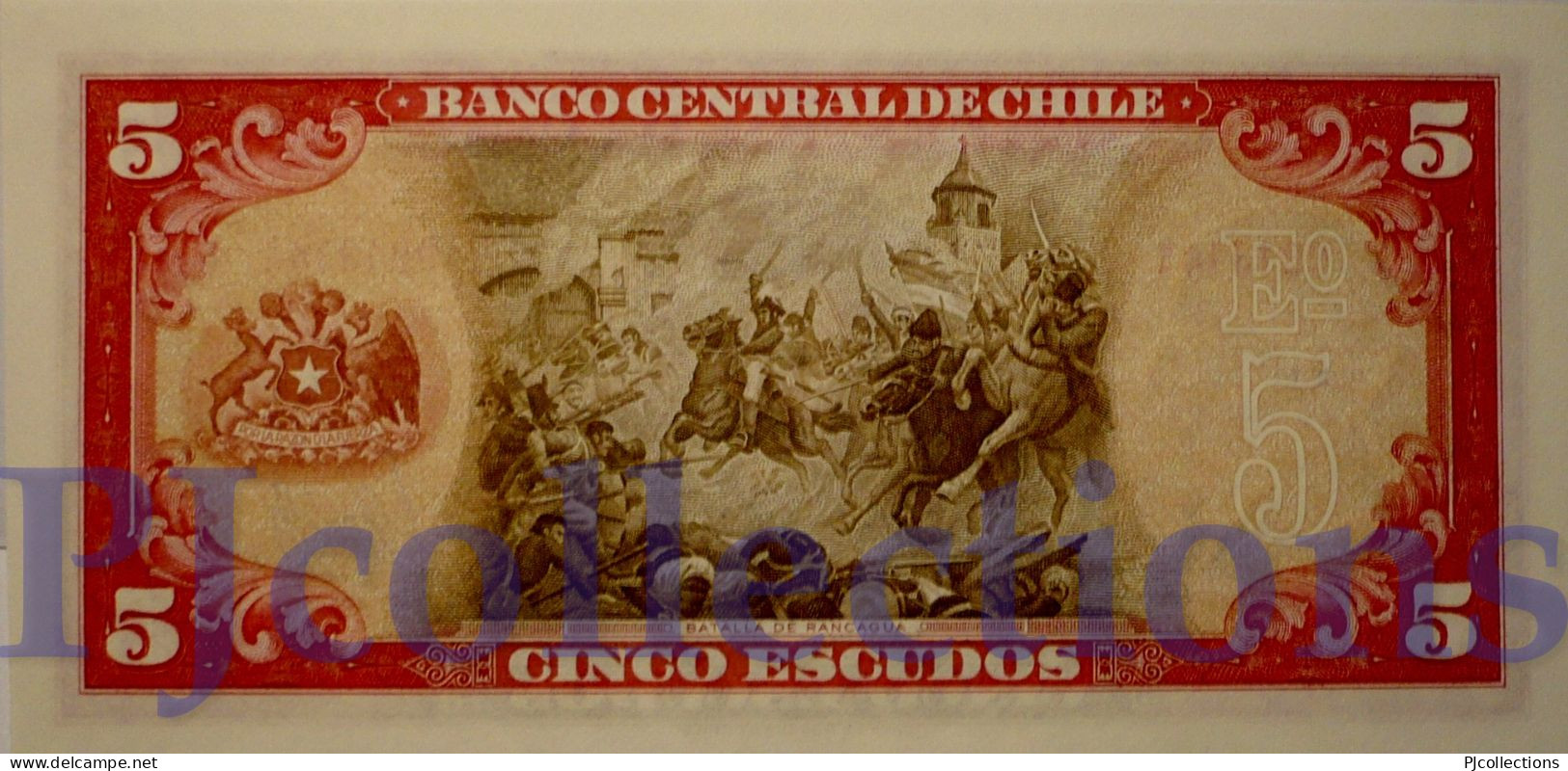 CHILE 5 ESCUDOS 1964 PICK 138 UNC - Chili