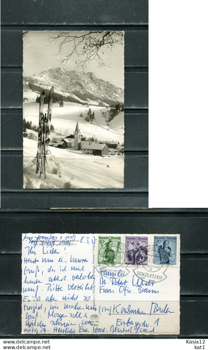 K18746)Ansichtskarte: Jungholz, Skilift, Gelaufen 1957 - Jungholz