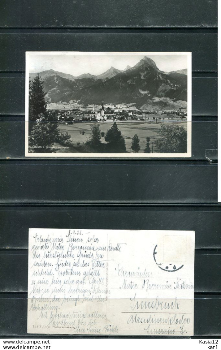 K18761)Ansichtskarte: Reutte, Totale, Gelaufen 1931 - Reutte