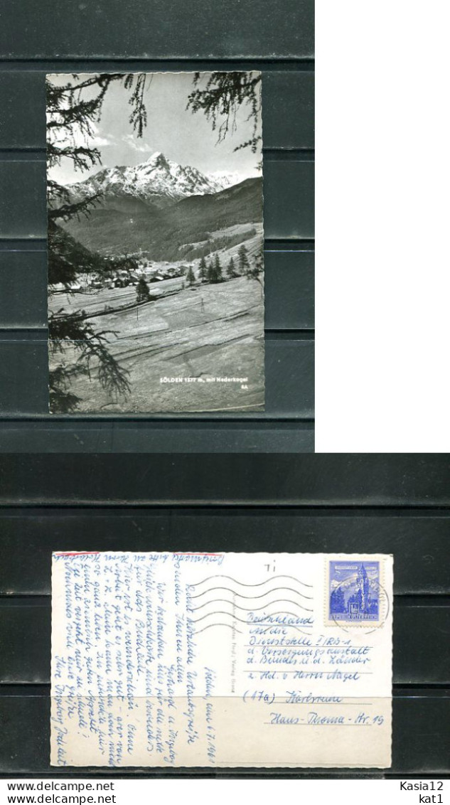 K18777)Ansichtskarte: Soelden, Totale, Gelaufen 1961 - Sölden