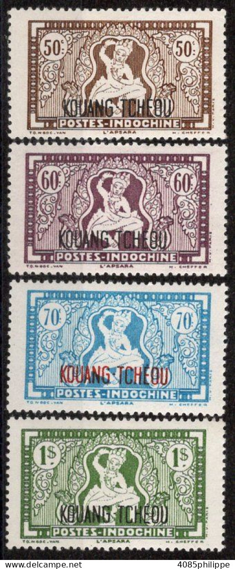 KOUANG TCHEOU Timbres-poste N°151* à 154* Neufs Charnières TB Cote : 4.50€ - Unused Stamps