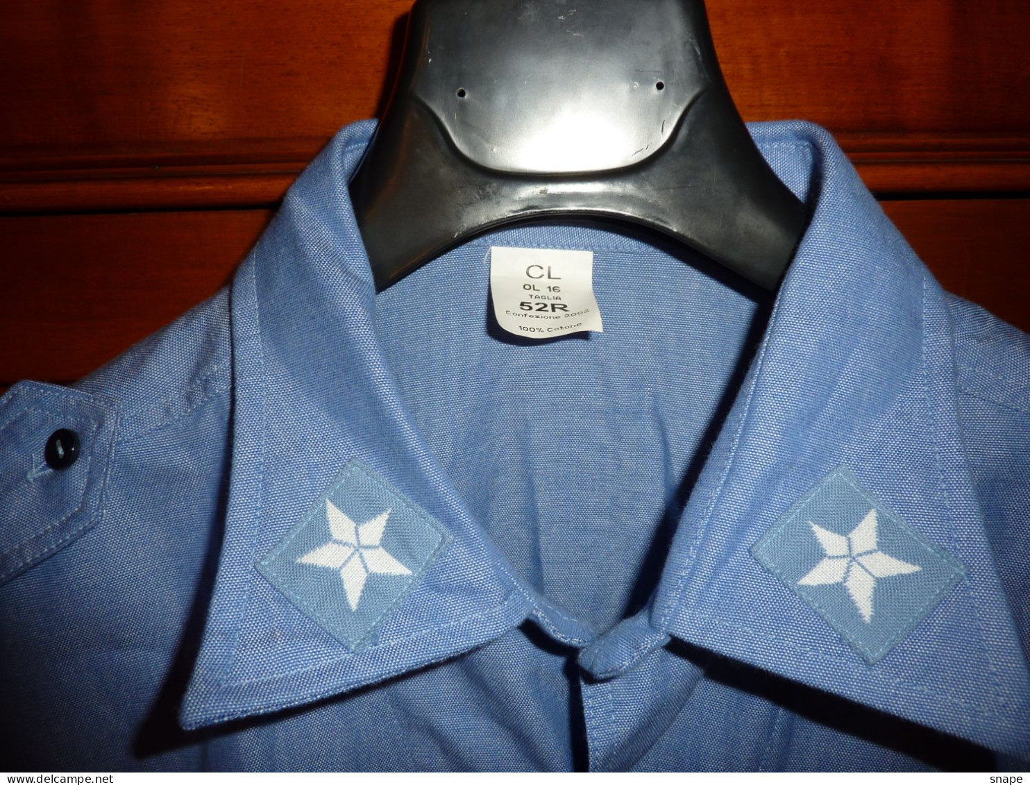 Camicia Militare Da Lavoro Marina Militare Usata - Originale 100% Cotone - Tg 52 - Italian Navy Shirt (276) - Uniforms