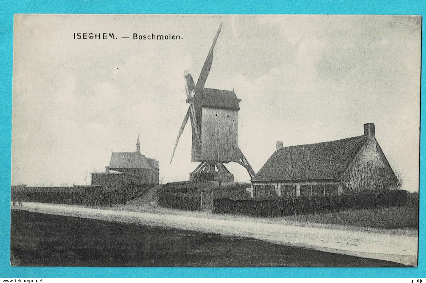 * Izegem - Iseghem (West Vlaanderen) * (Uitg Strobbe Hoornaert) Boschmolen, Moulin à Vent, Mill, Muhle, TOP, Unique - Izegem
