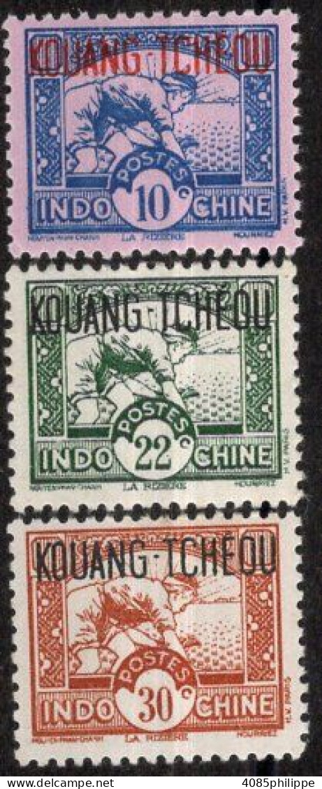 KOUANG TCHEOU Timbres-poste N°148* ,149* & 150* Neufs Charnières TB Cote : 3.00€ - Ungebraucht