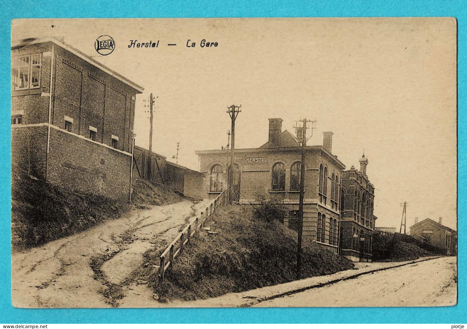 * Herstal (Liège - La Wallonie) * (Legia - J. Mat) La Gare, Railway Station, Bahnhof, Unique, Old, Rare, TOP - Herstal