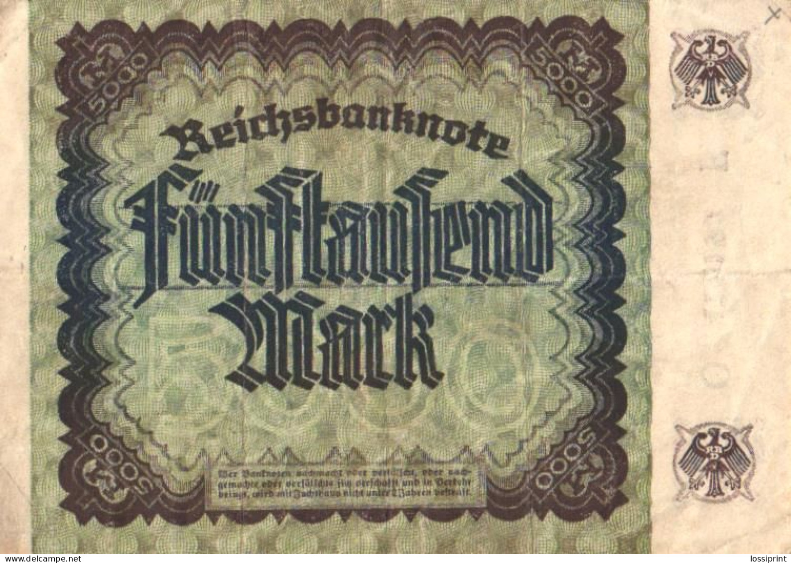 Germany:5000 Mark 1922 - 5.000 Mark