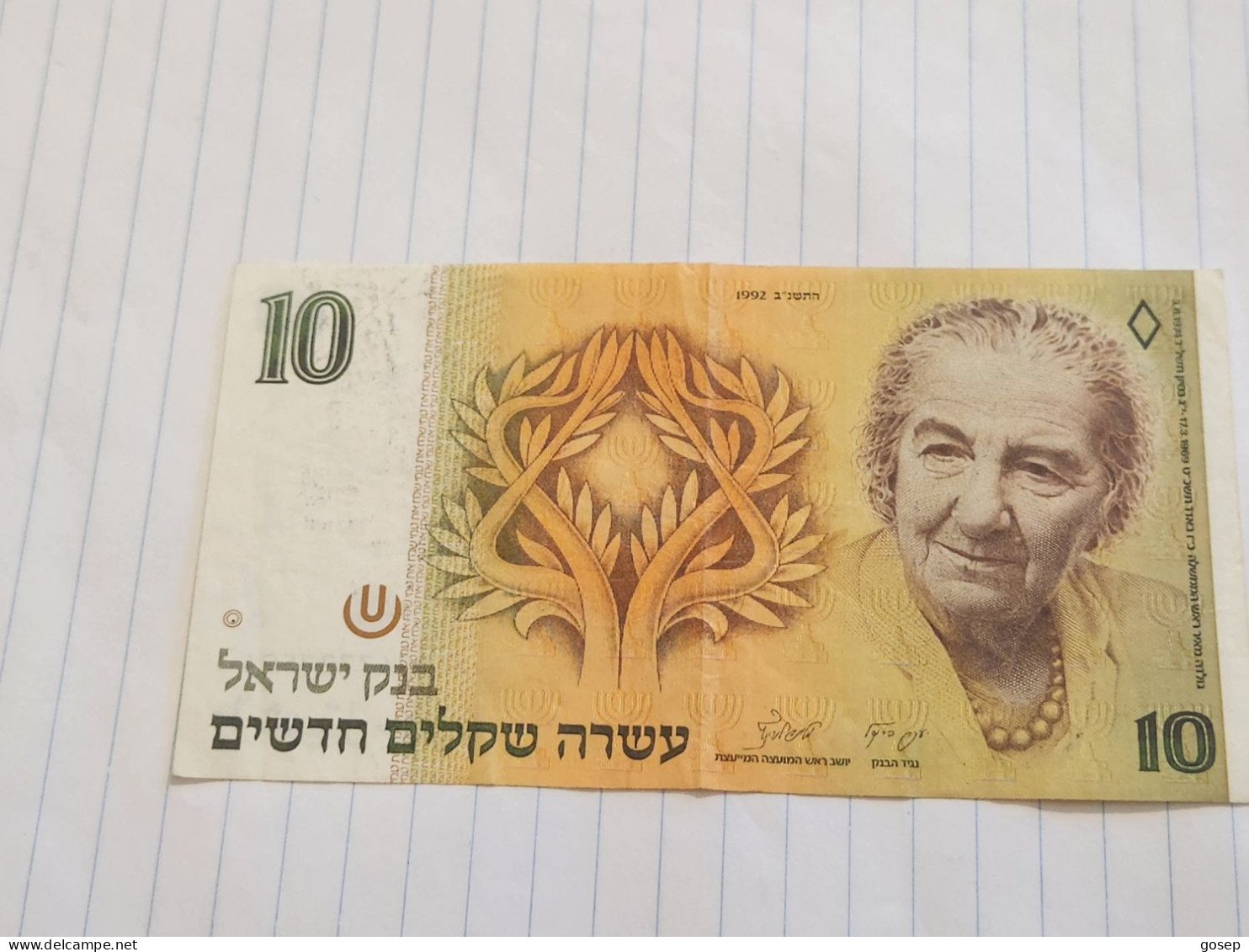 Israel-10 NEW SHEQELIM-GOLDA MEIR-(1992)(545)(LORINCZ/FRENKEL)-(0947727594)-XXF-bank Note - Israele