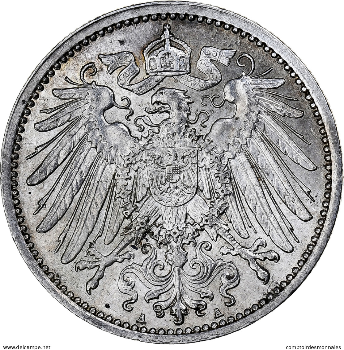 Empire Allemand, Wilhelm II, Mark, 1914, Berlin, Argent, TTB+, KM:14 - 1 Mark