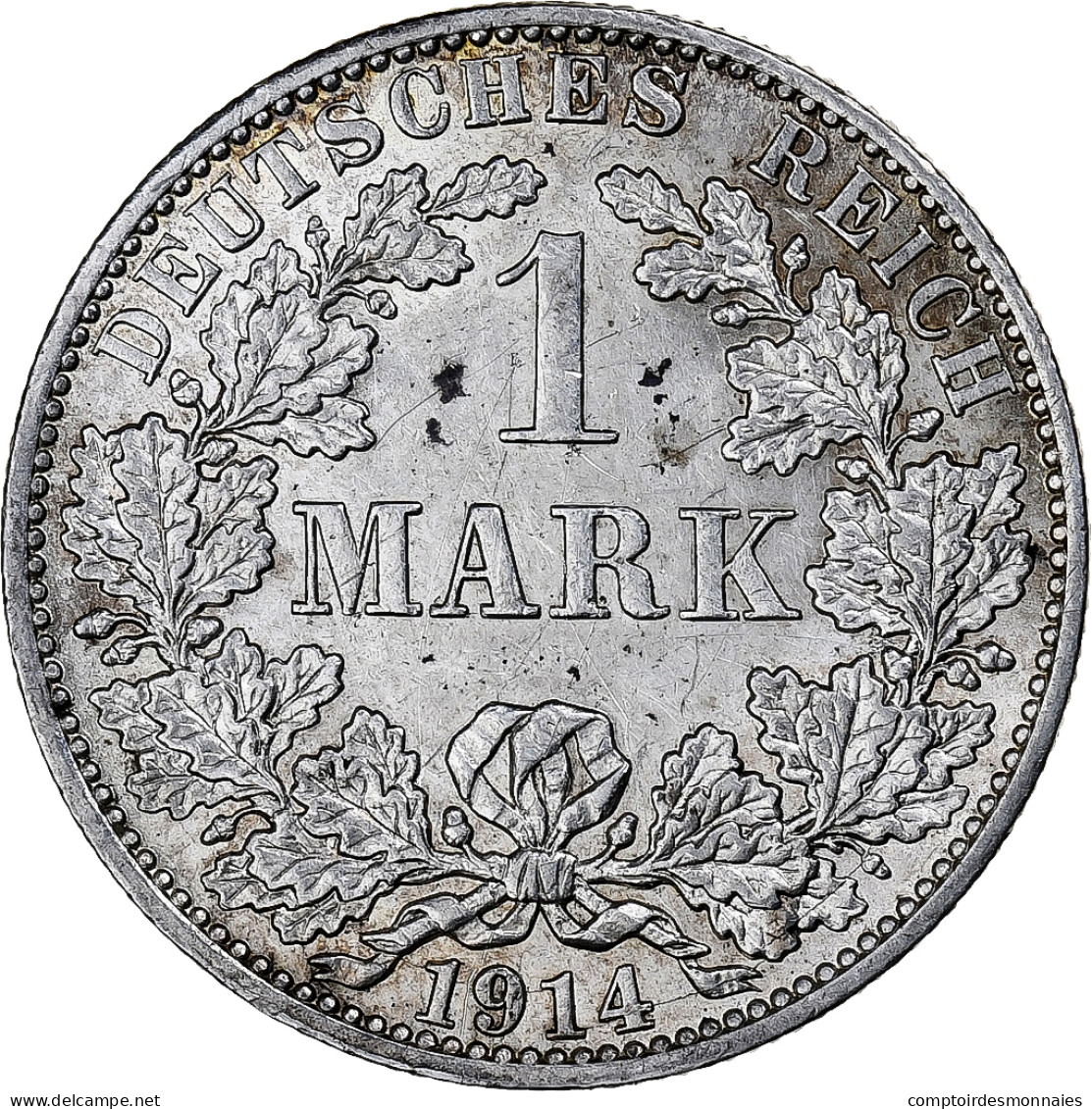 Empire Allemand, Wilhelm II, Mark, 1914, Berlin, Argent, TTB+, KM:14 - 1 Mark