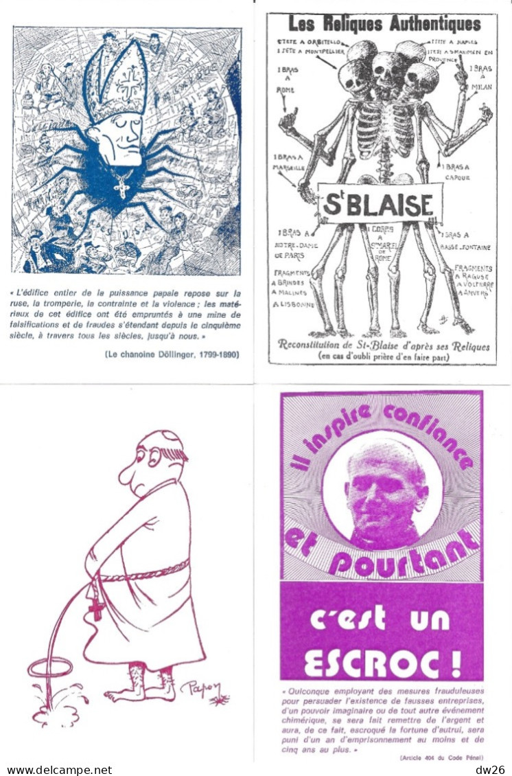 Satire Religieuse - Lot De 7 Cartes Satiriques Edition La Calotte à Gennes (Maine-et-Loire) Illustrations - Collections & Lots