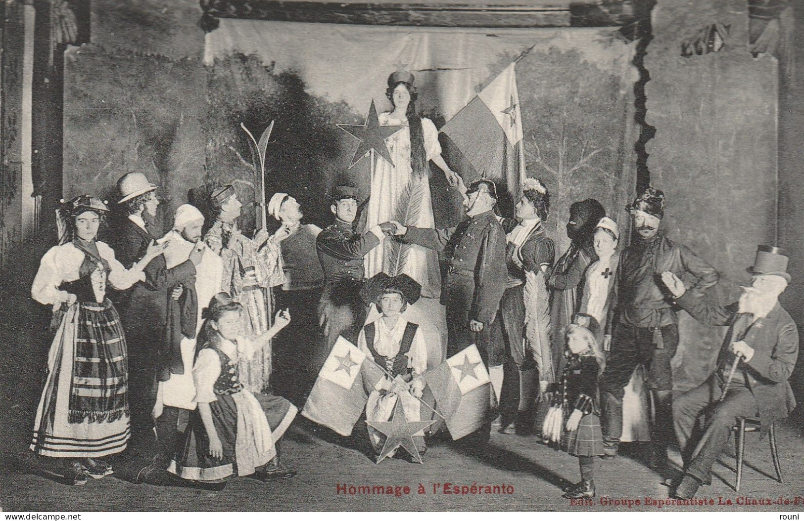 Hommage à L'Espéranto - Photo De Groupe - RARE - Esperanto