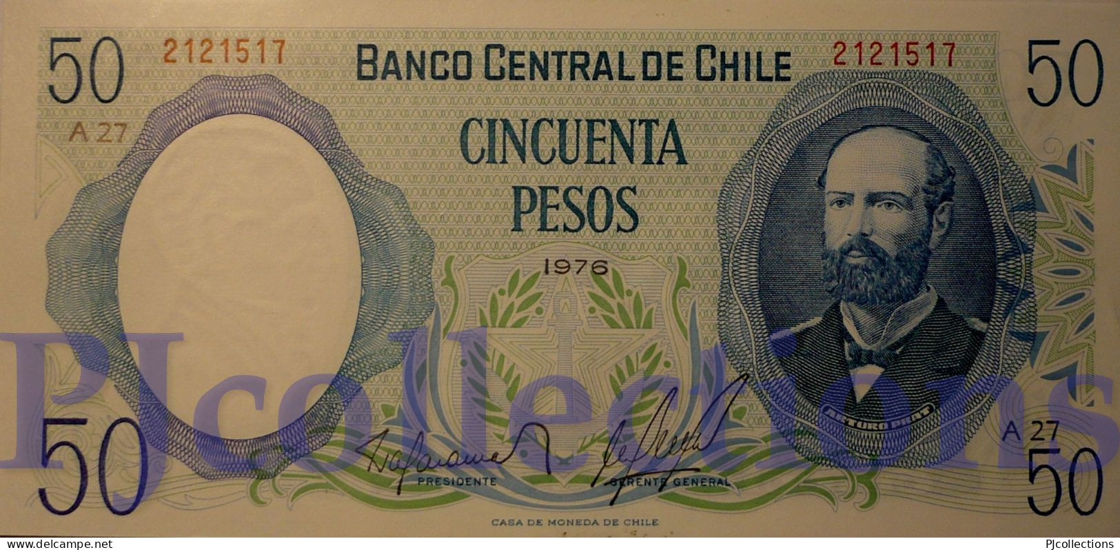 CHILE 50 PESOS 1976 PICK 151a UNC - Chile