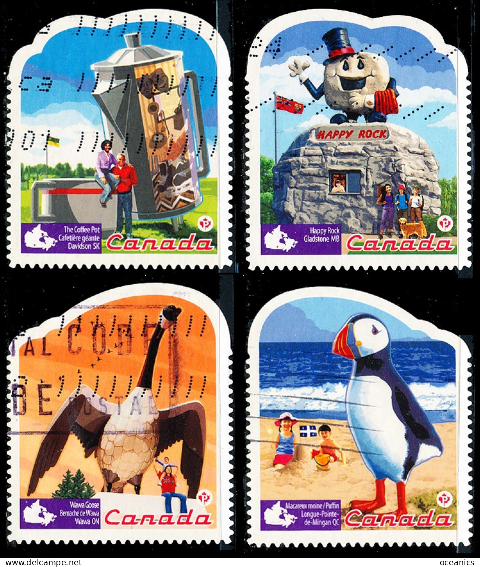 Canada (Scott No.2398a-d - Attraction Touristiques / Road Side Attraction) (o) Set Of 4 - Gebraucht