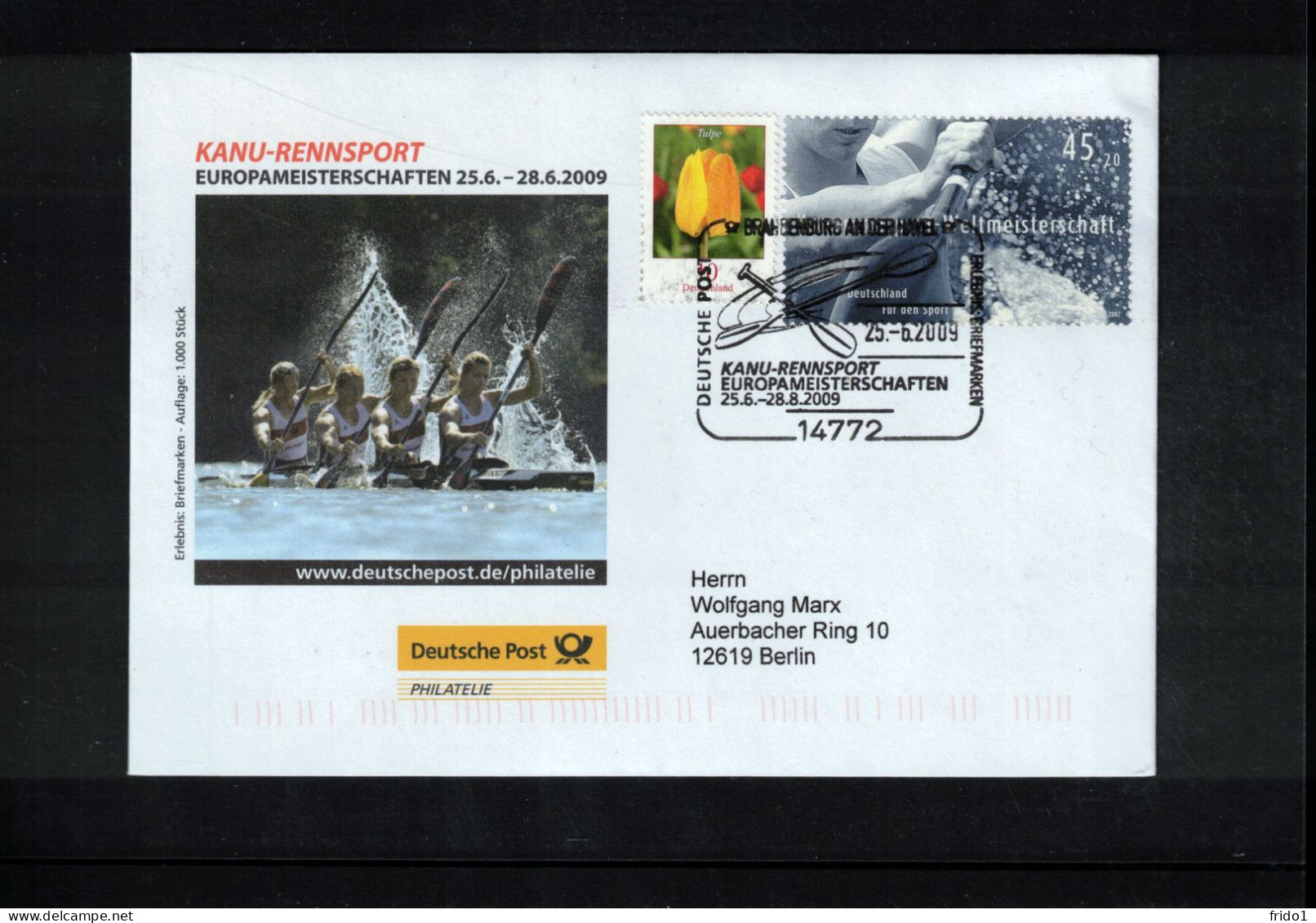 Germany / Deutschland 2009 European Canoe Championship Interesting Cover - Kanu