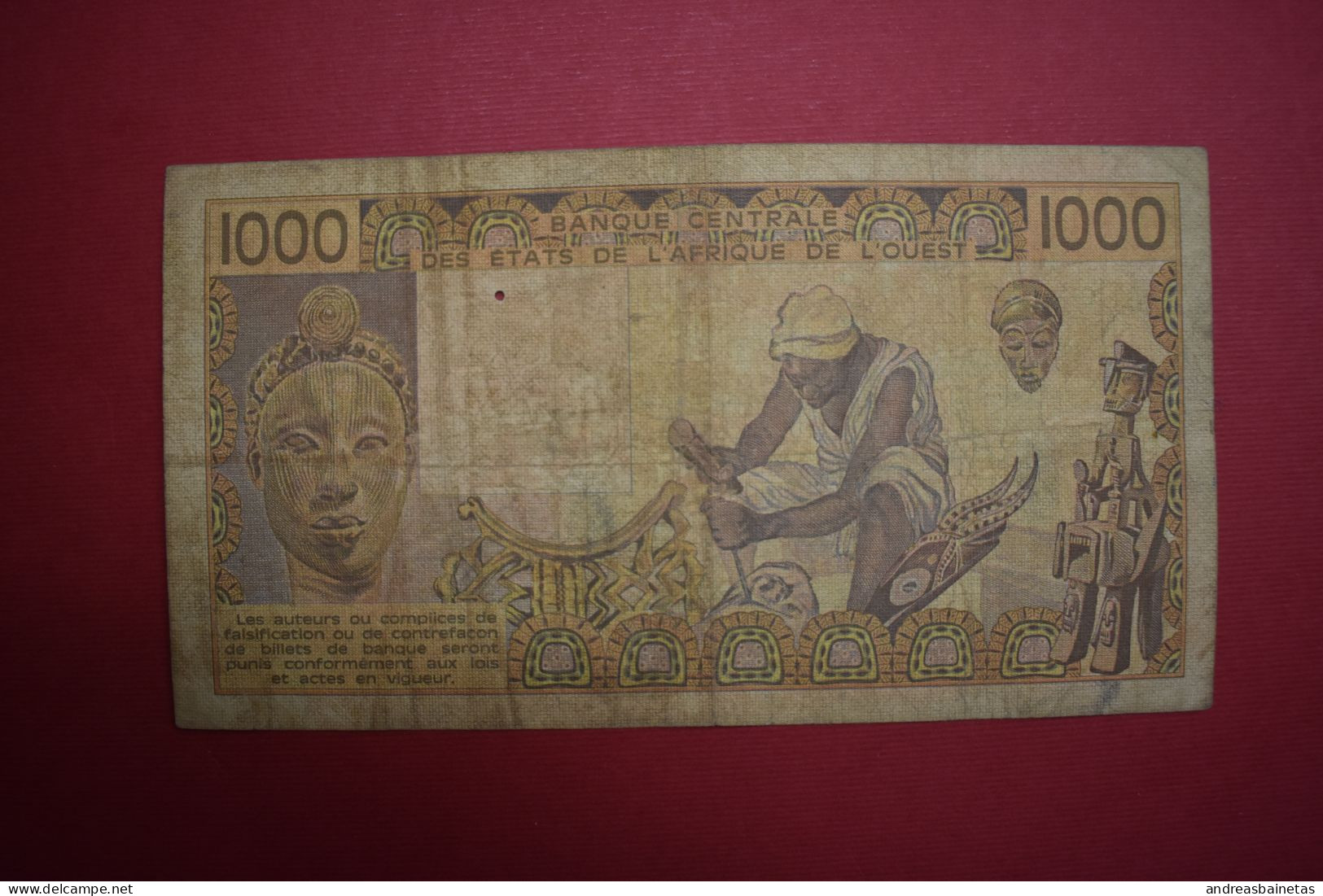 Banknotes Western African States 1000 Francs1987  4 %	K (Senegal) - États D'Afrique De L'Ouest