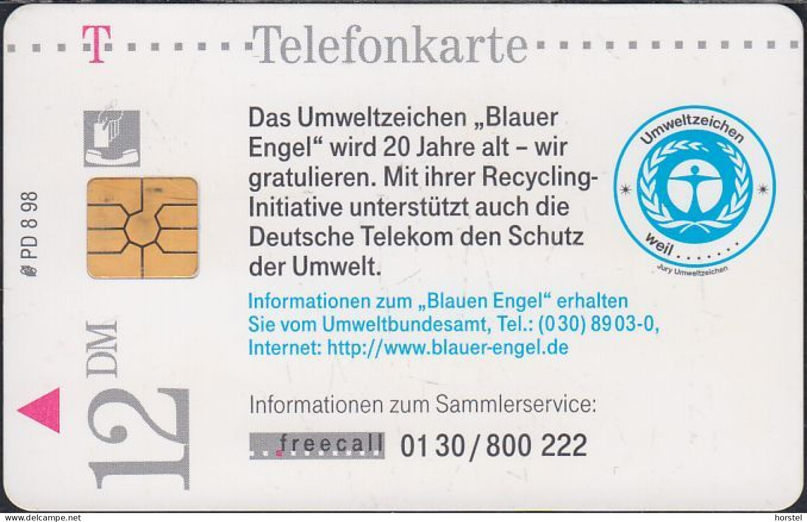 GERMANY PD8/98 Umweltzeichen "Blauer Engel" - Ladybird - DD: 3806 - P & PD-Series: Schalterkarten Der Dt. Telekom