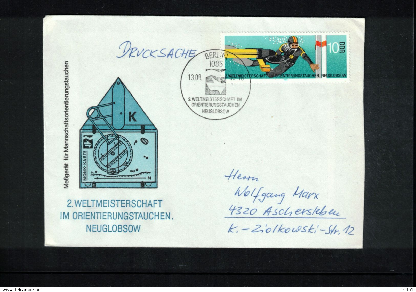 Germany DDR 1985 2nd World Orientation Diving Championship Interesting Cover - Badminton