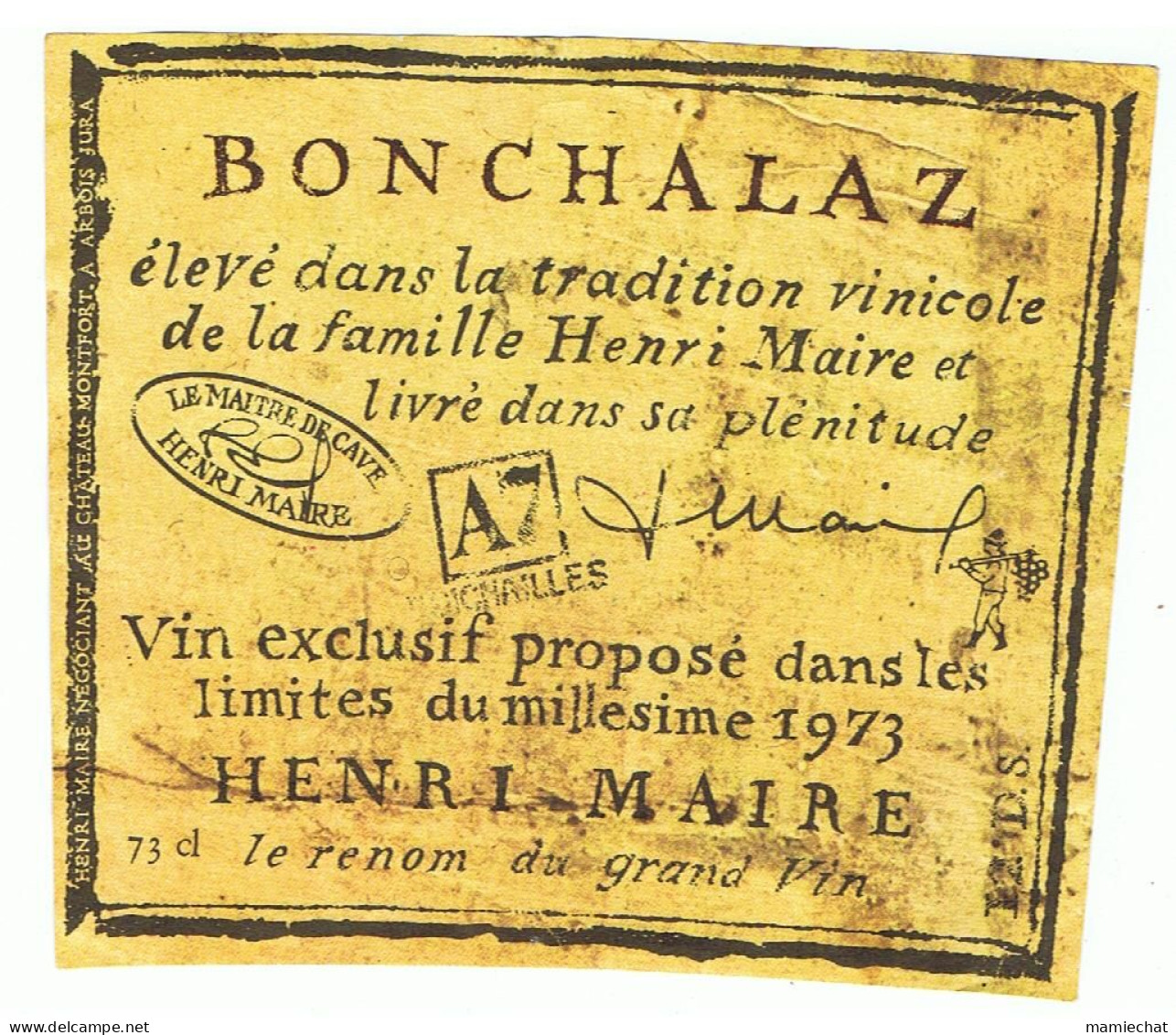 VIN HENRI MAIRE-BONCHALAZ- - Other & Unclassified