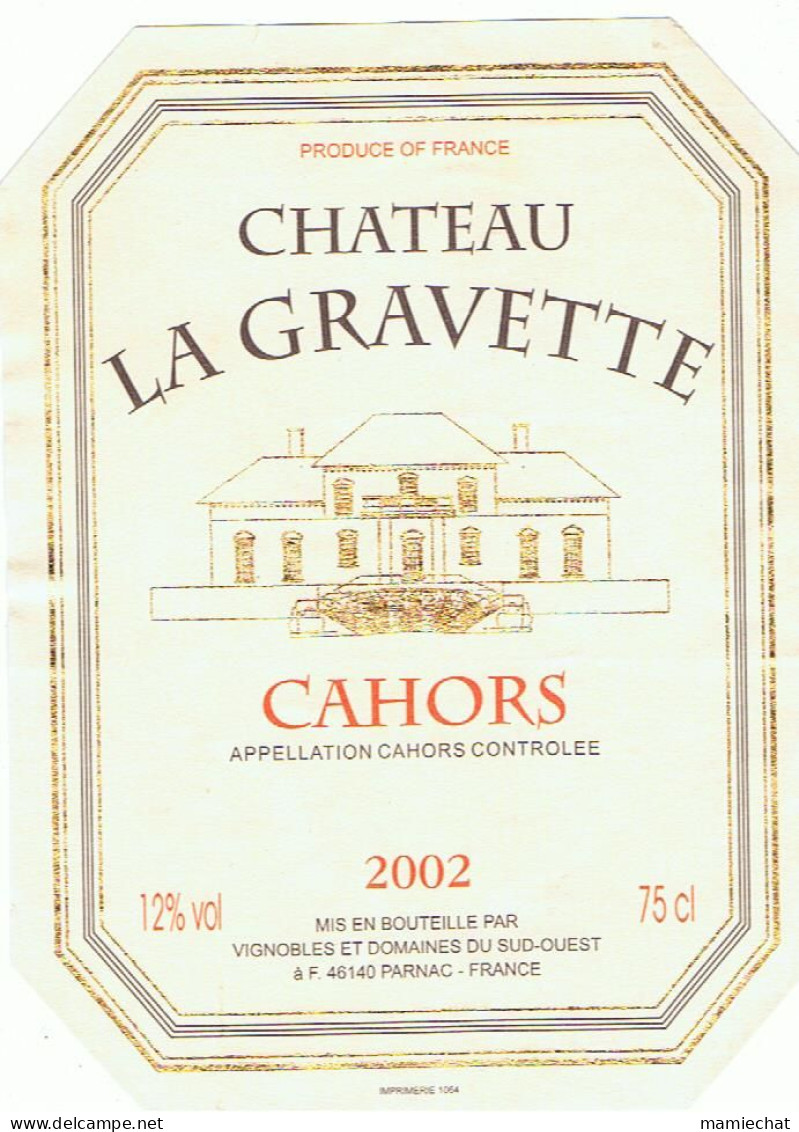 CHATEAU LA GRAVETTE-2002-CAHORS- - Cahors