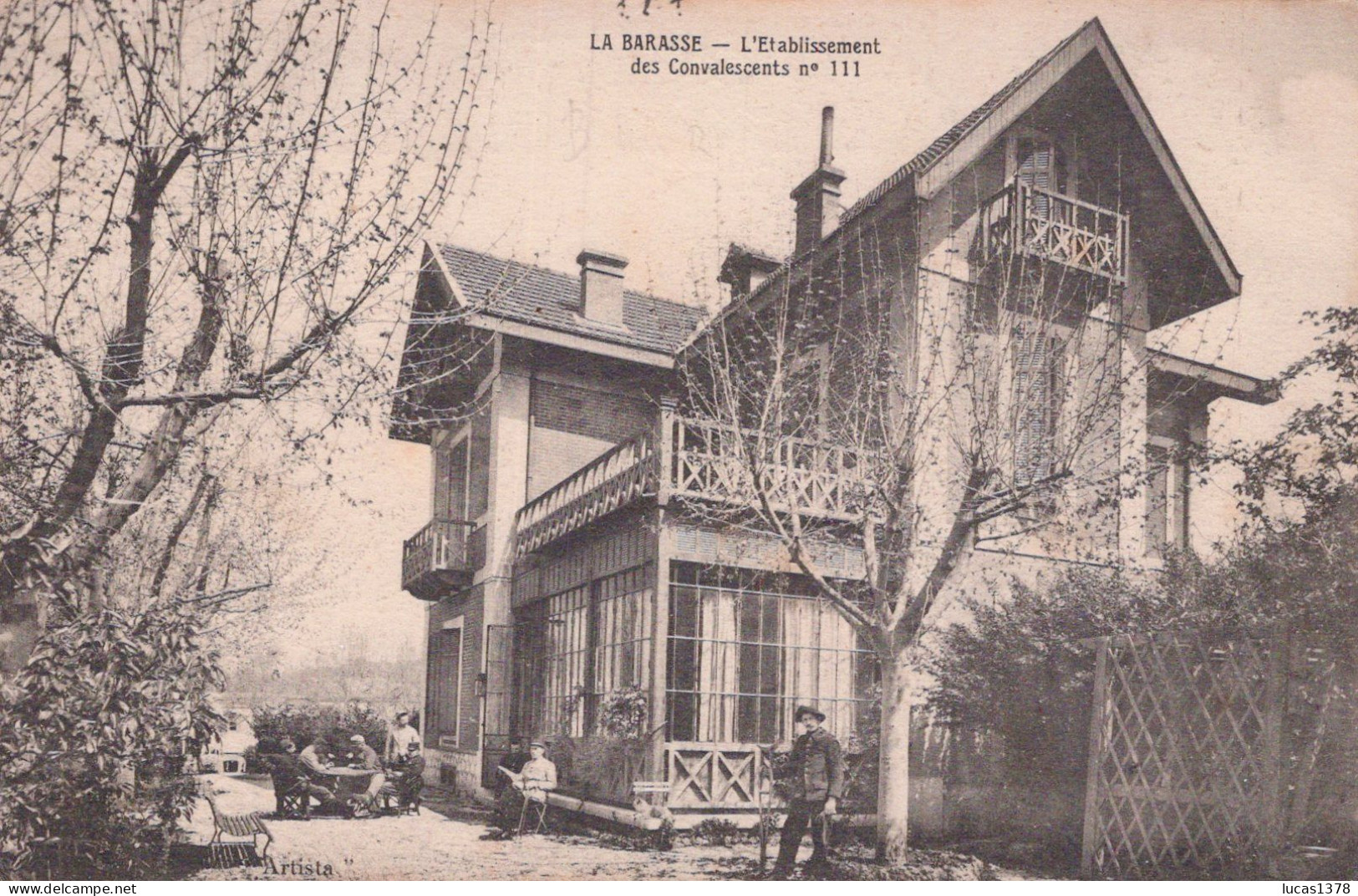 13 / MARSEILLE / LA BARASSE /L ETABLISSEMENT DES CONVALESCENTS N 111 / TAMPON PRISONNIERS DE GUERRE CARPIAGNE - Saint Marcel, La Barasse, St Menet