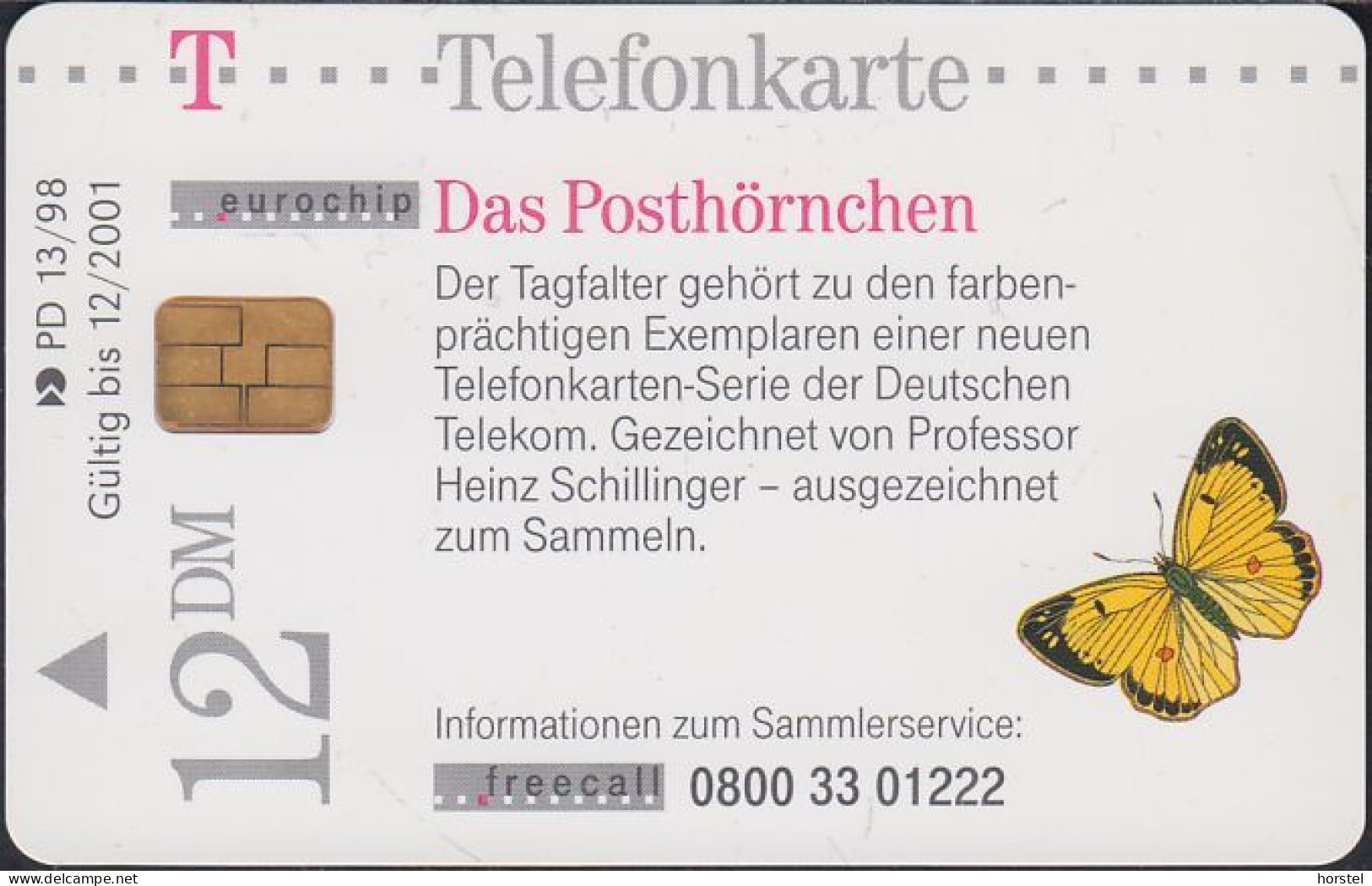 GERMANY PD13/98 Schmetterling 1 - Posthörnchen - DD: 5811 - P & PD-Series: Schalterkarten Der Dt. Telekom