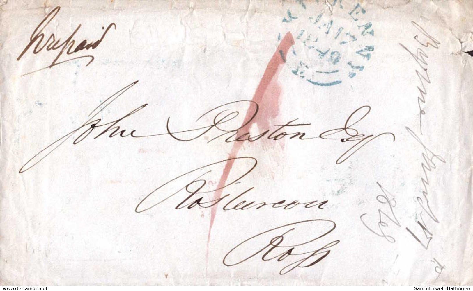 603061 | Ireland 1849  Prepaid Mail From Kilkenny To Ross Island  | -, -, - - Voorfilatelie