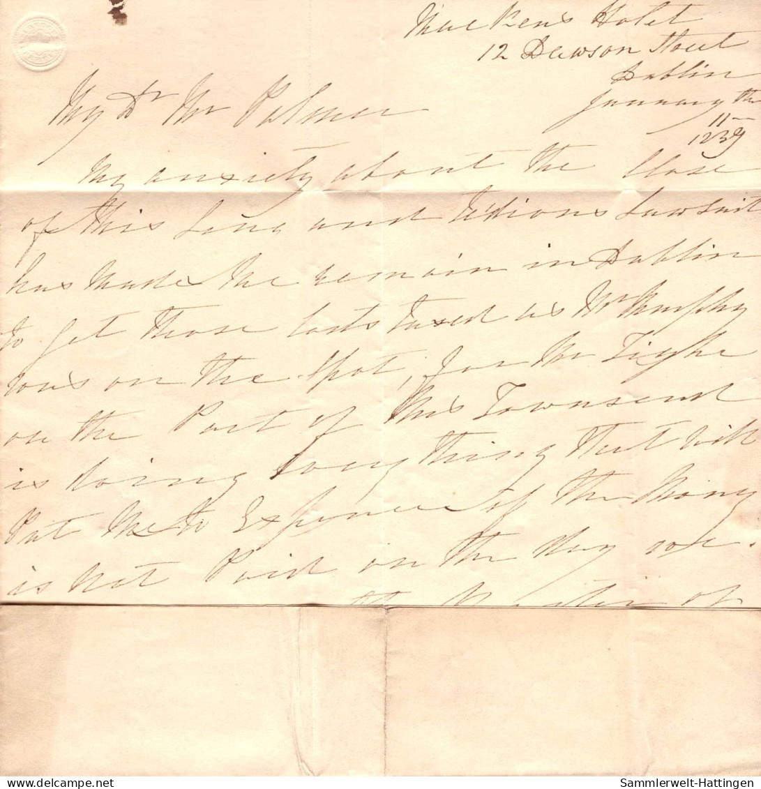603054 | Ireland, 1839, Pre Adhesive Mail From Dublin To London  | -, -, - - Préphilatélie