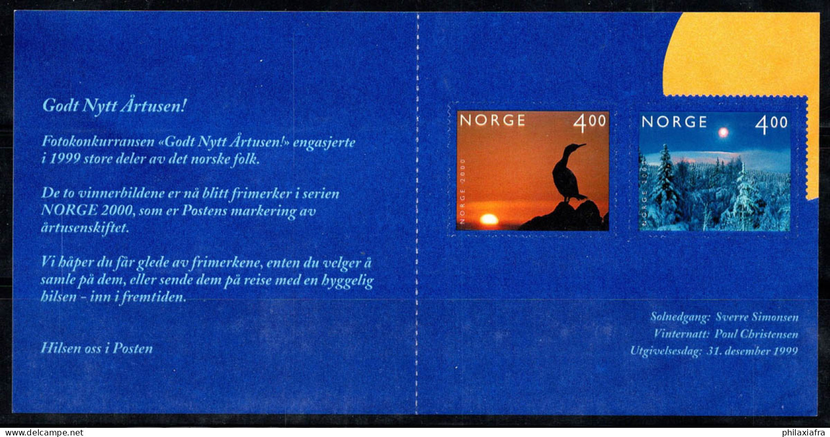 Norvège 1999 Mi. 1335-1336 Carnet 100% Neuf ** Paysage, Oiseaux, Millénaire - Booklets