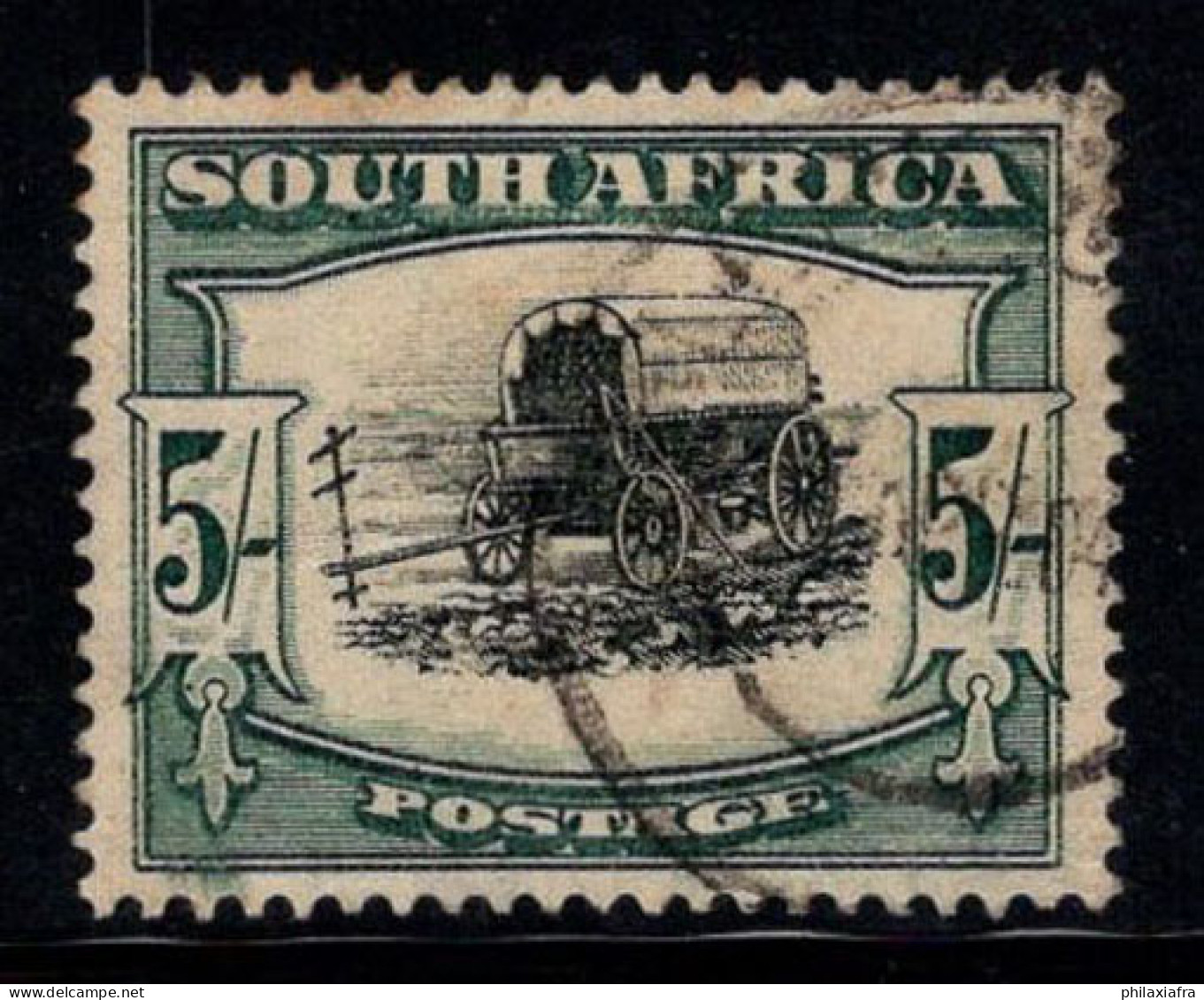 Union Sud-africaine 1927 Mi. 39 Oblitéré 100% Wagon, 5 Sh - Used Stamps