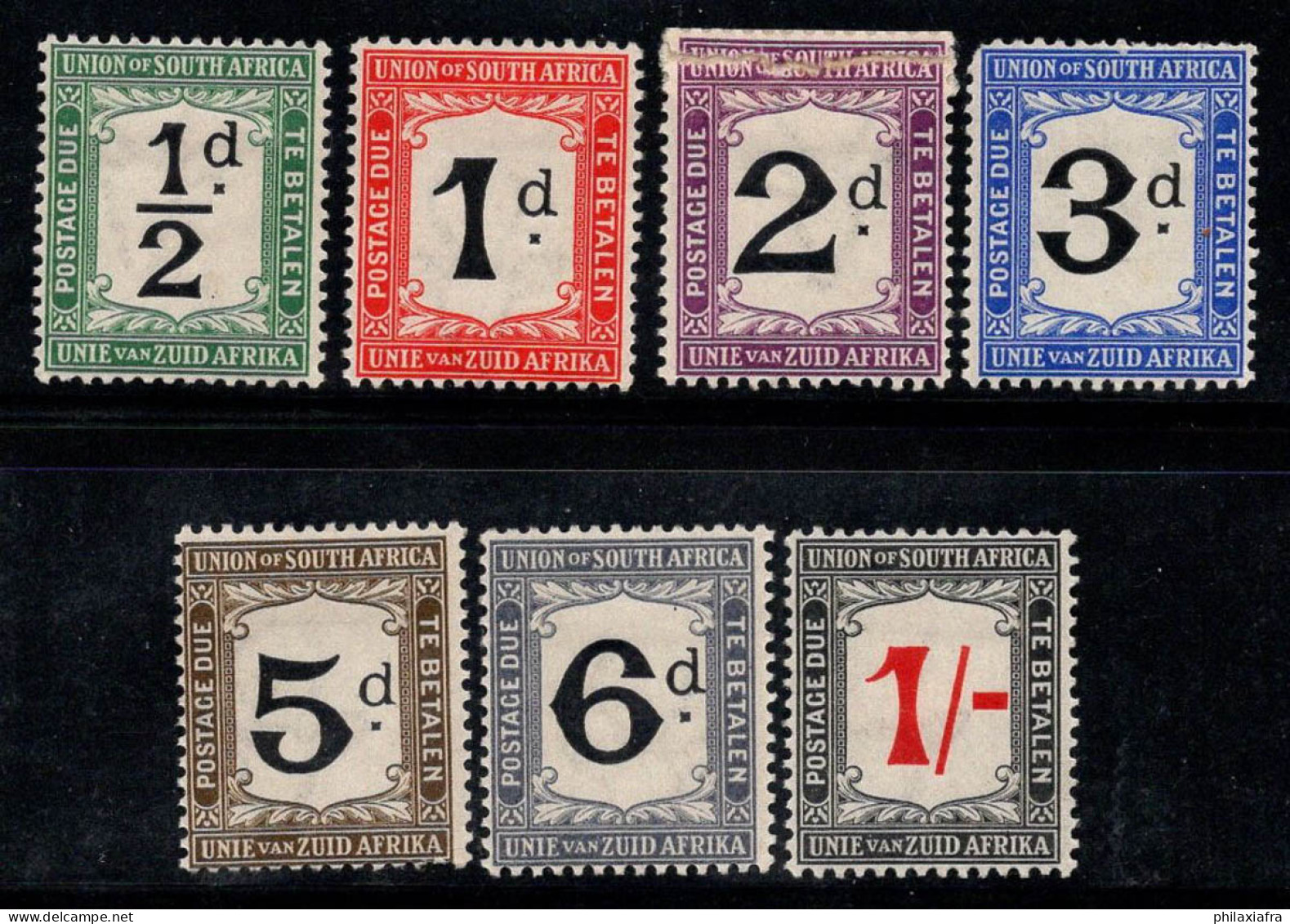 Afrique Du Sud 1914 Mi. 1-7 Neuf * MH 80% Timbre-taxe - Postage Due