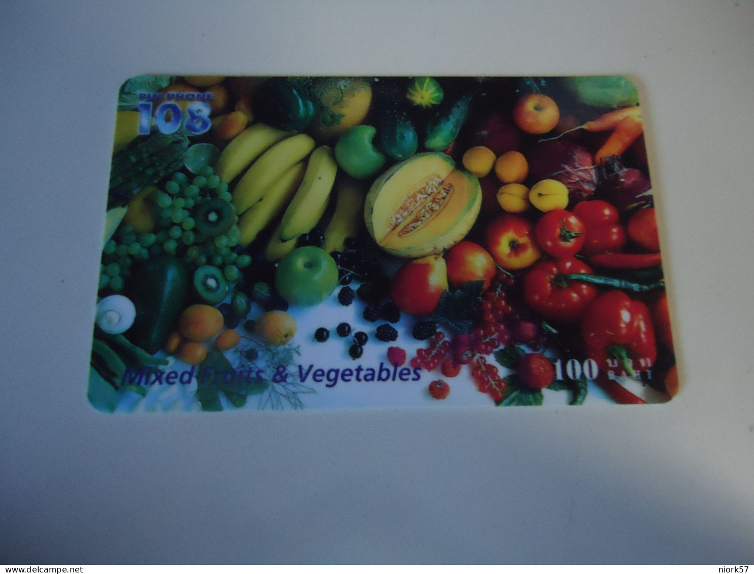 THAILAND USED   CARDS PIN 108  FRUITS - Food