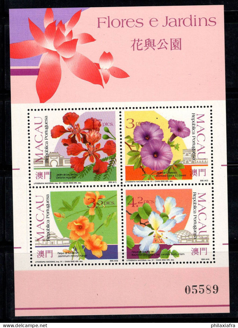 Macao 1991 Mi. Bl. 17 Bloc Feuillet 100% Neuf ** Fleurs, Flore - Blocks & Sheetlets