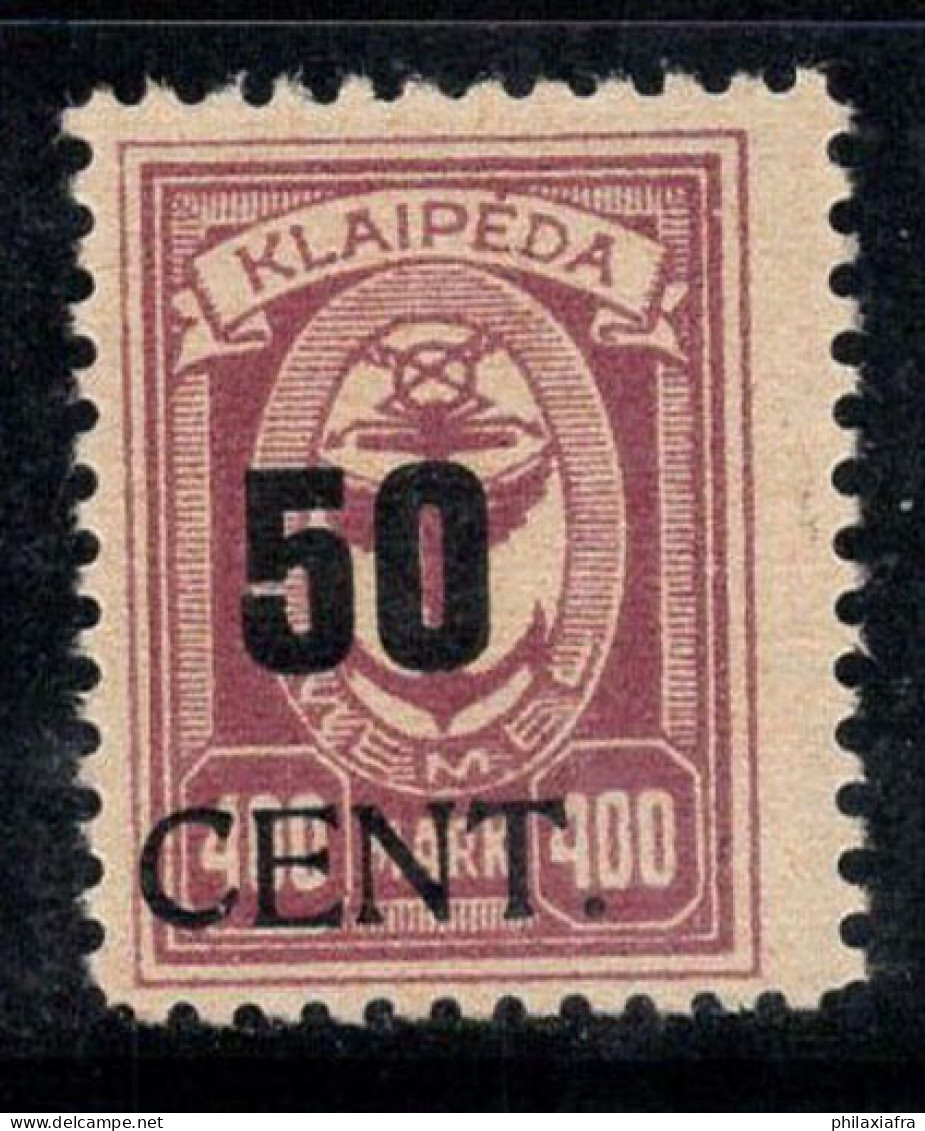 Memel 1923 Mi. 199 Neuf ** 100% Signé BPP, Petersen, Lituanie, 50 C - Neufs