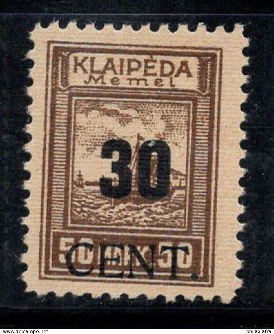 Memel 1923 Mi. 194 Neuf ** 100% Signé BPP, Petersen, Lituanie, 30 C - Neufs