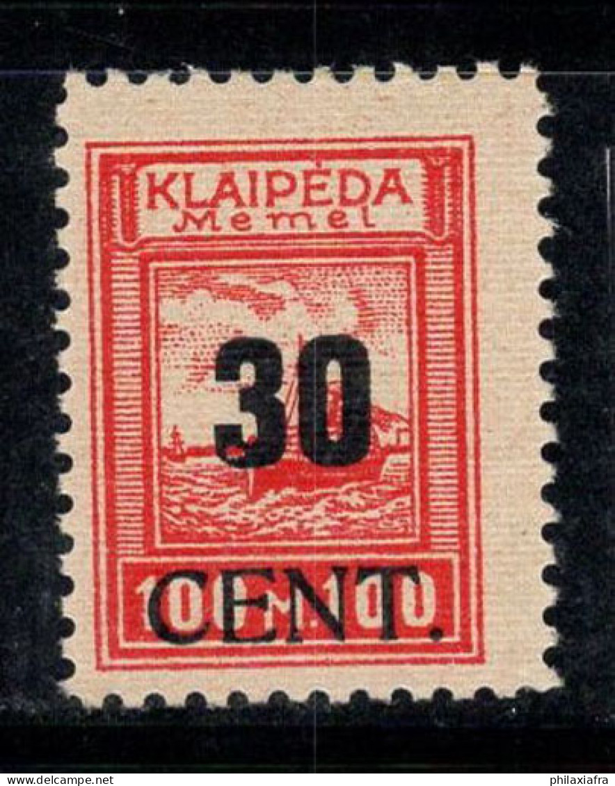 Memel 1923 Mi. 196 Neuf ** 100% Signé BPP, Petersen, Lituanie, 30 C - Nuovi