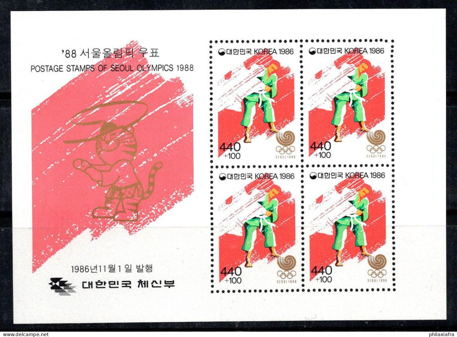 Corée Du Sud 1986 Mi. Bl. 526 Bloc Feuillet 100% Neuf ** Jeux Olympiques - Corée Du Sud