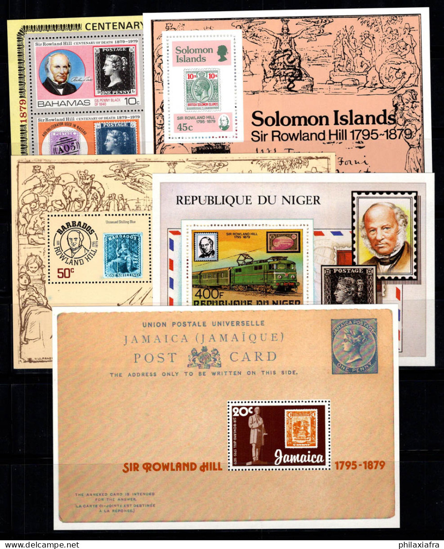 Rowland Hill 1979 Bloc Feuillet 100% Neuf ** Bahamas,Jamaïque,Niger,Barbade - Rowland Hill