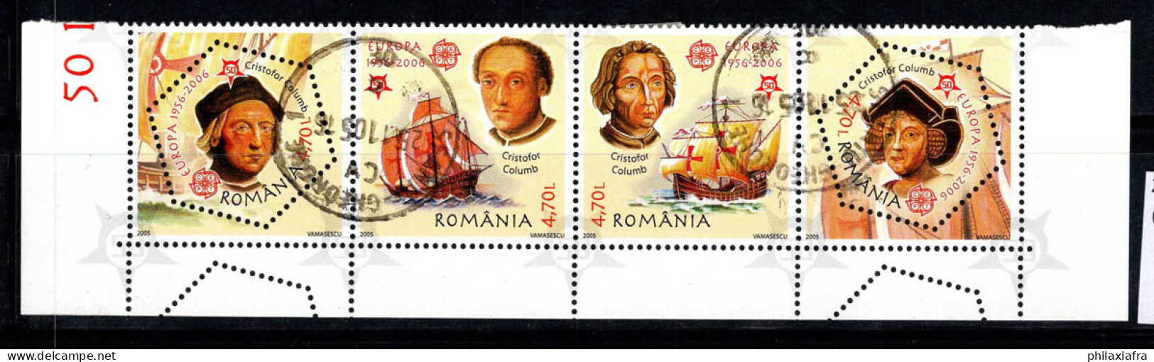 Roumanie 2005 Mi. 5974A-5977A Oblitéré 100% Europa Cept, Navire, Colombo - Usati