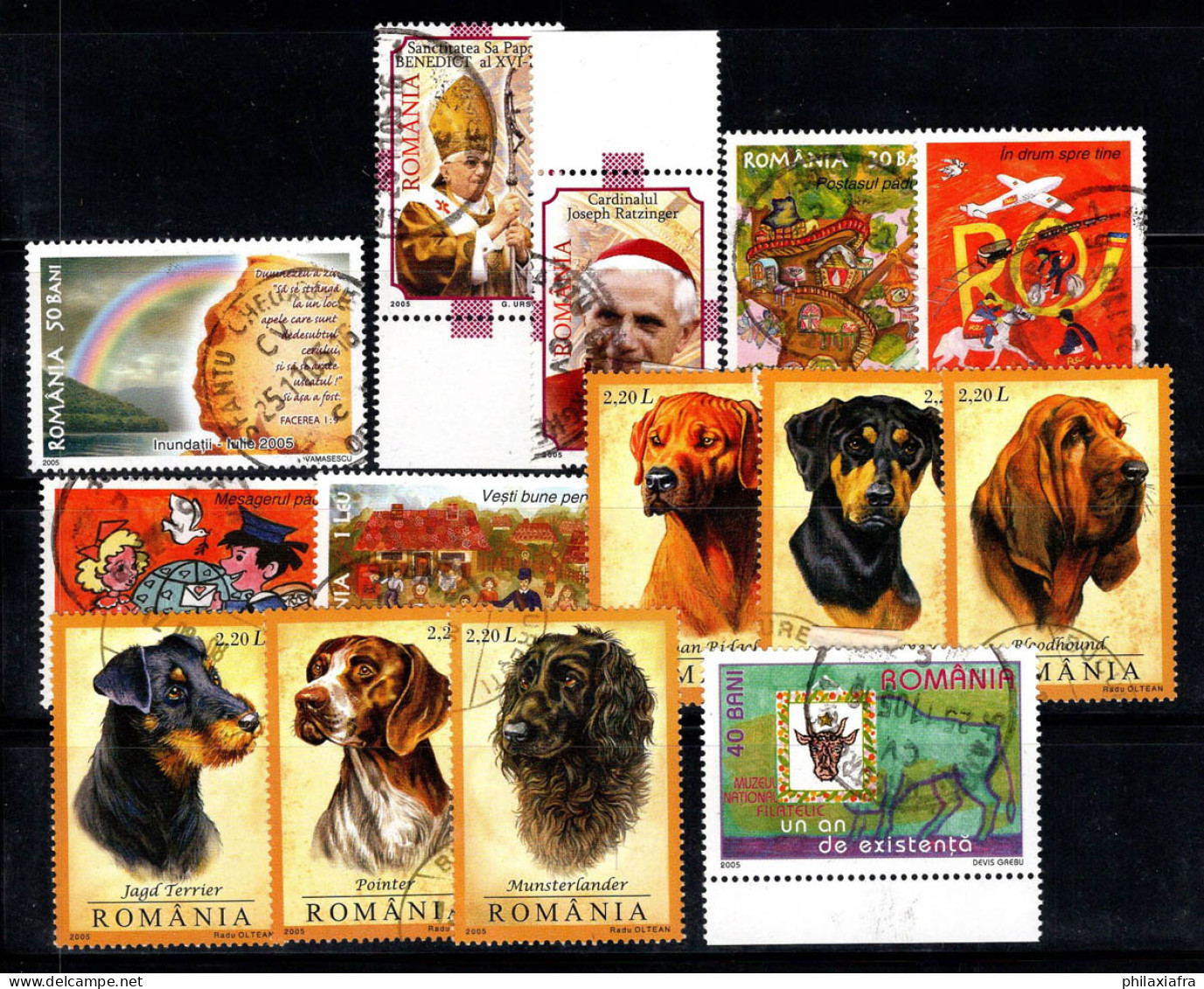 Roumanie 2005 Mi. 5971-5973 Oblitéré 100% 5978-5988, Pape, Chiens, Enfants - Used Stamps