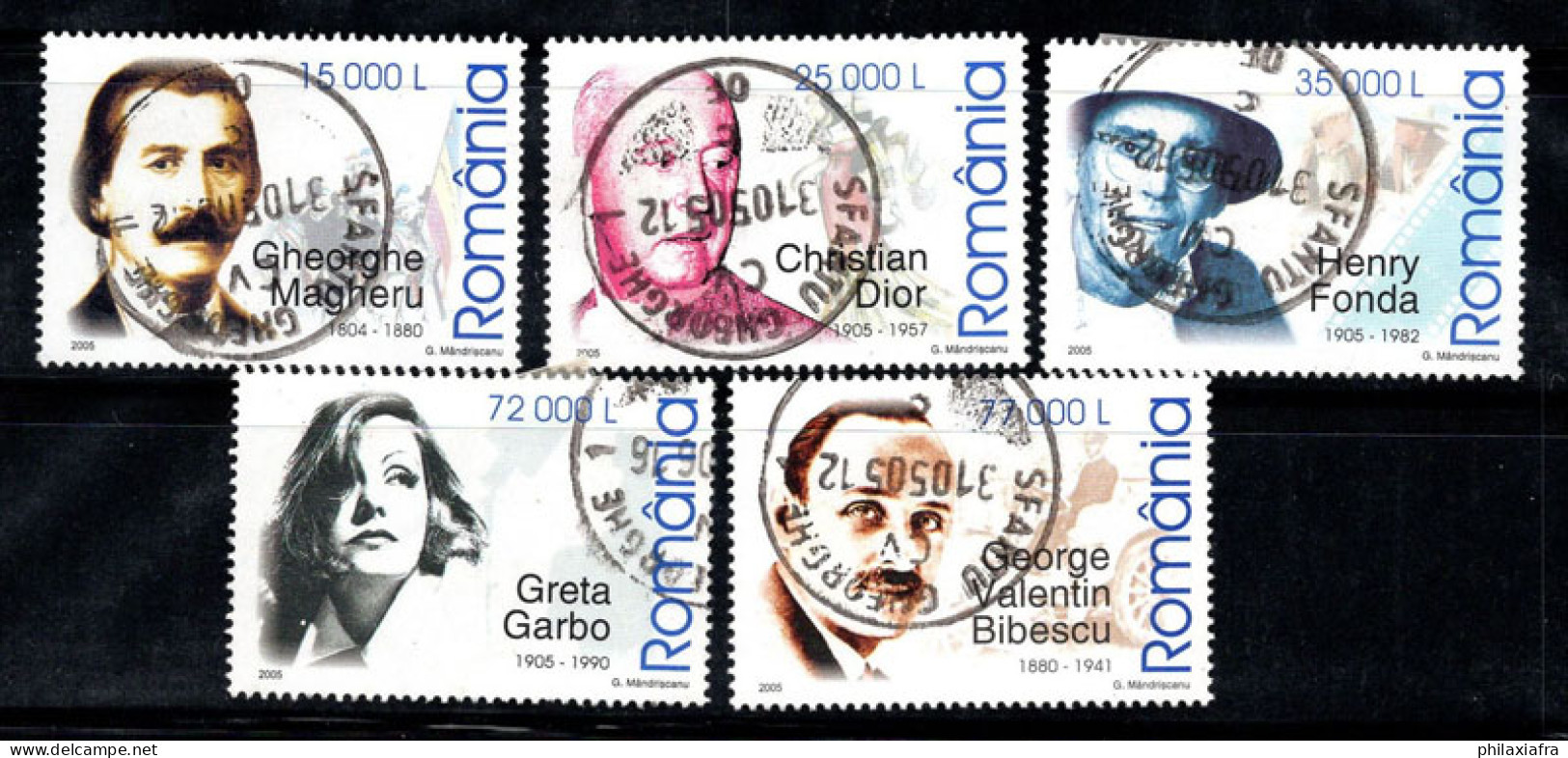Roumanie 2005 Mi. 5898-5902 Oblitéré 100% Personnalité - Used Stamps