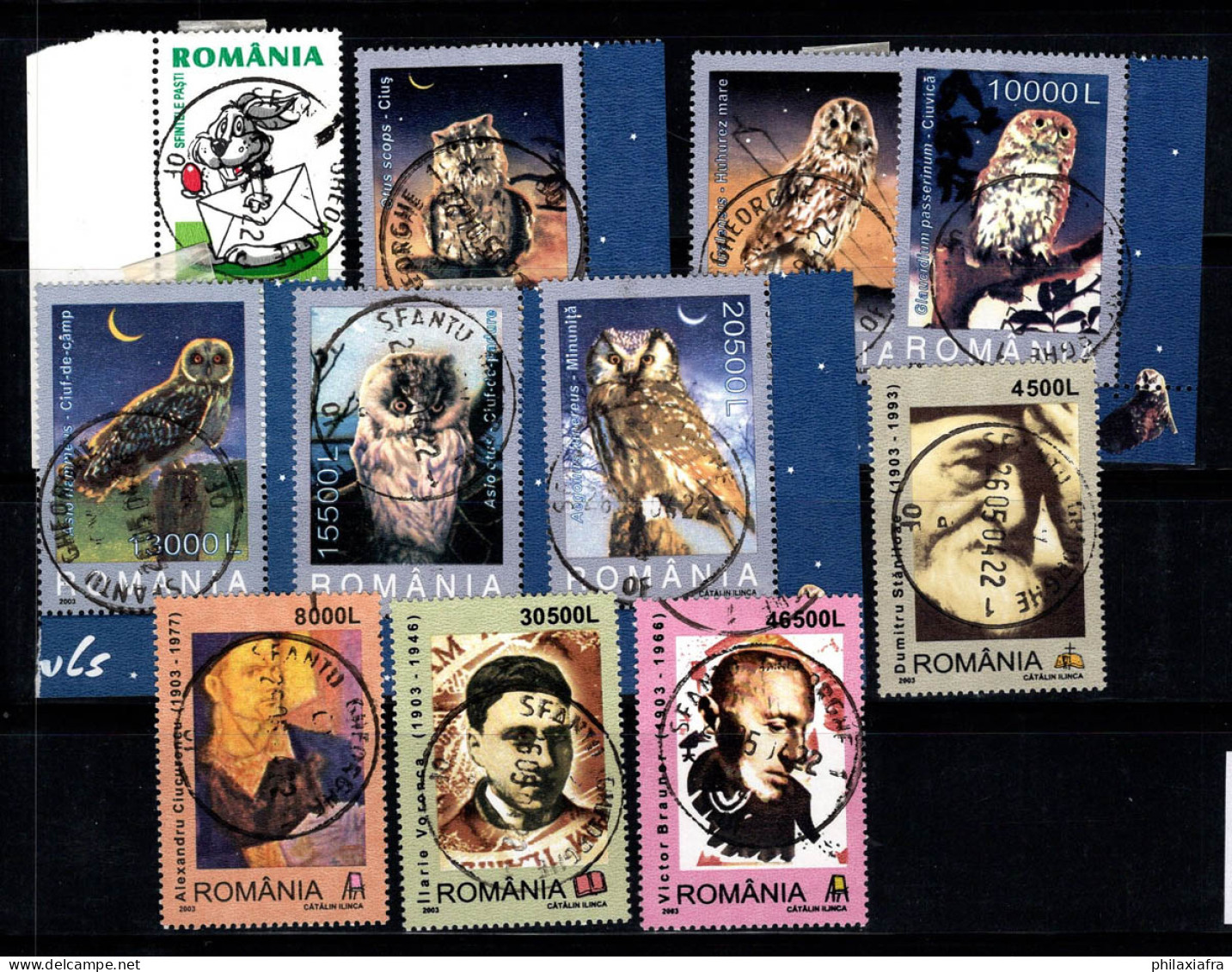 Roumanie 2003 Mi. 5728-5734, 5737 Oblitéré 100% Hiboux, Personnalité - Used Stamps