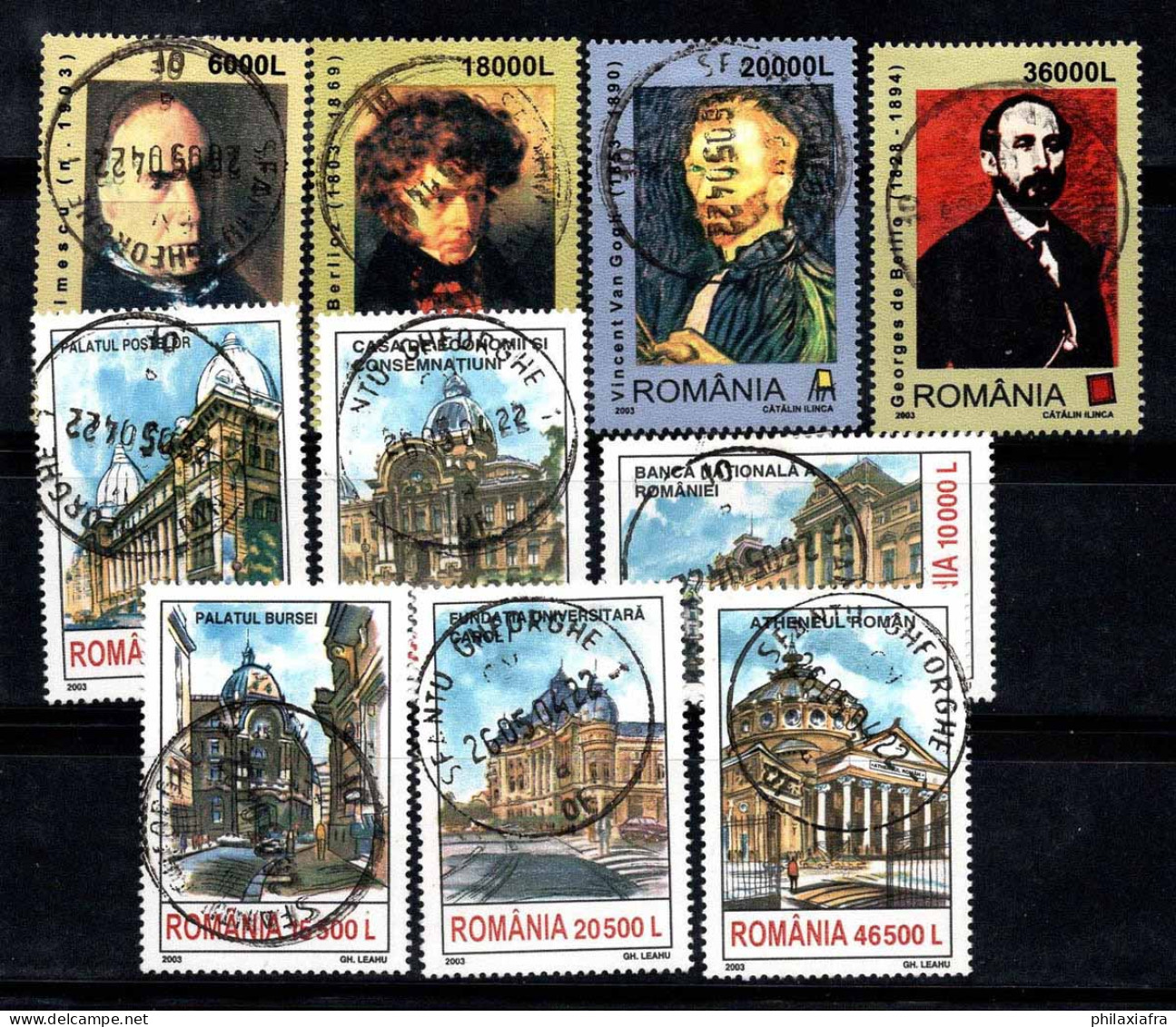 Roumanie 2003 Mi. 5712-5721 Oblitéré 100% Personnalité, Bucarest - Used Stamps