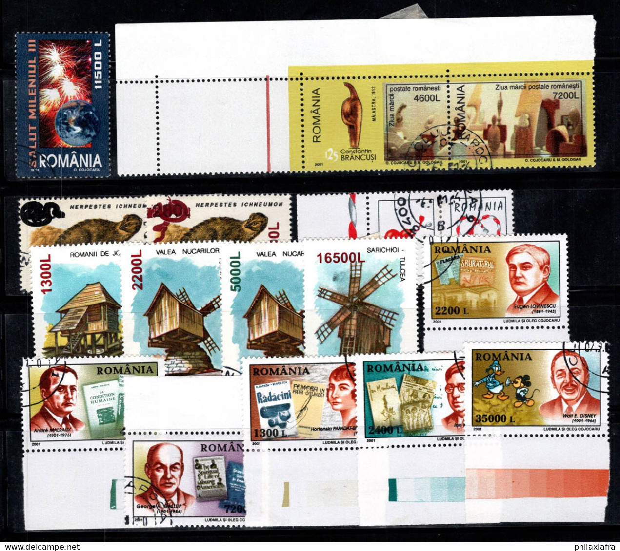 Roumanie 2001 Mi. 5549-5565 Oblitéré 100% Personnalités, Animaux, Maisons - Used Stamps