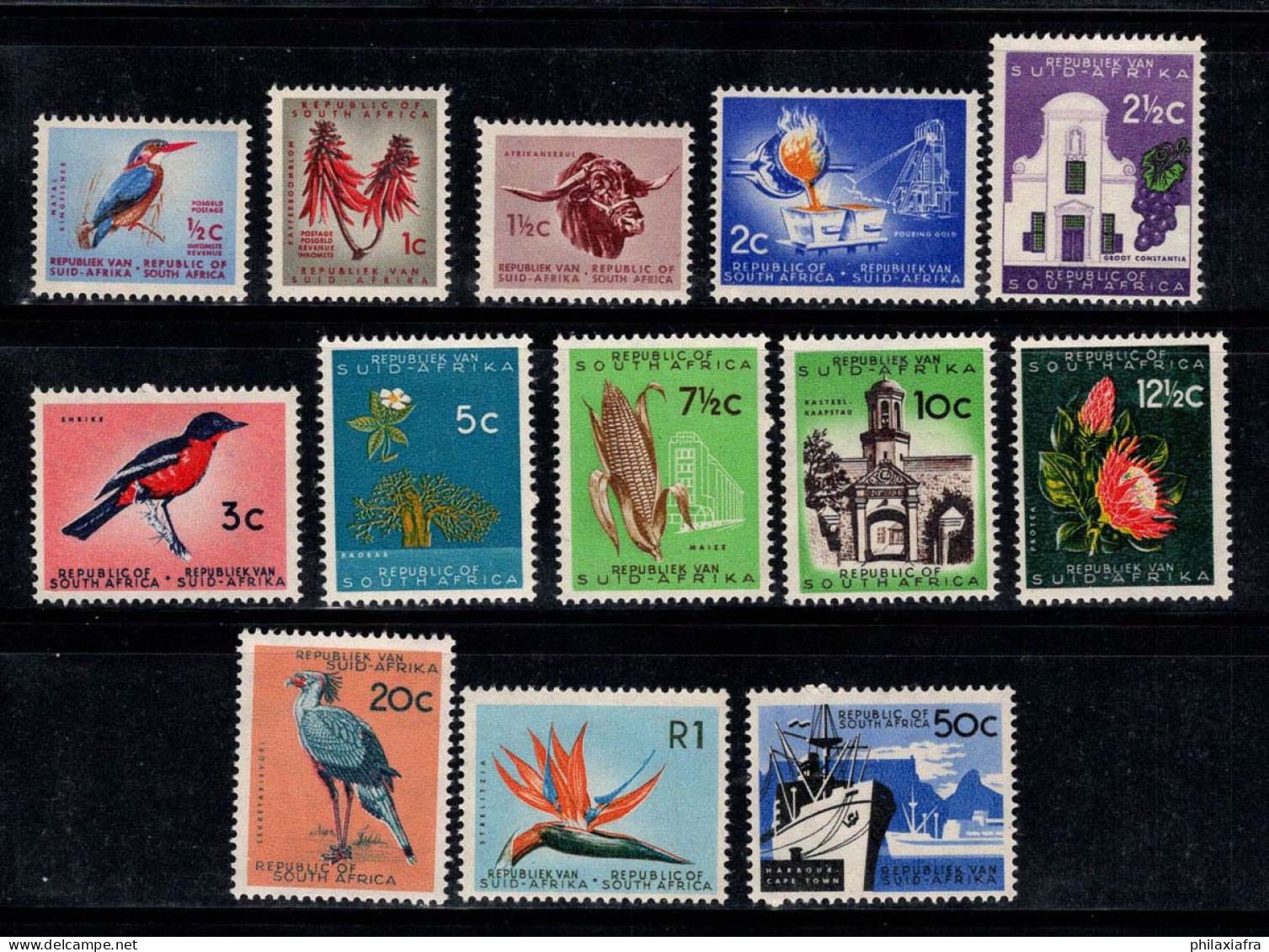 Afrique Du Sud 1961 Mi. 287-299 Neuf ** 100% Faune, Oiseaux, Fleurs - Ongebruikt