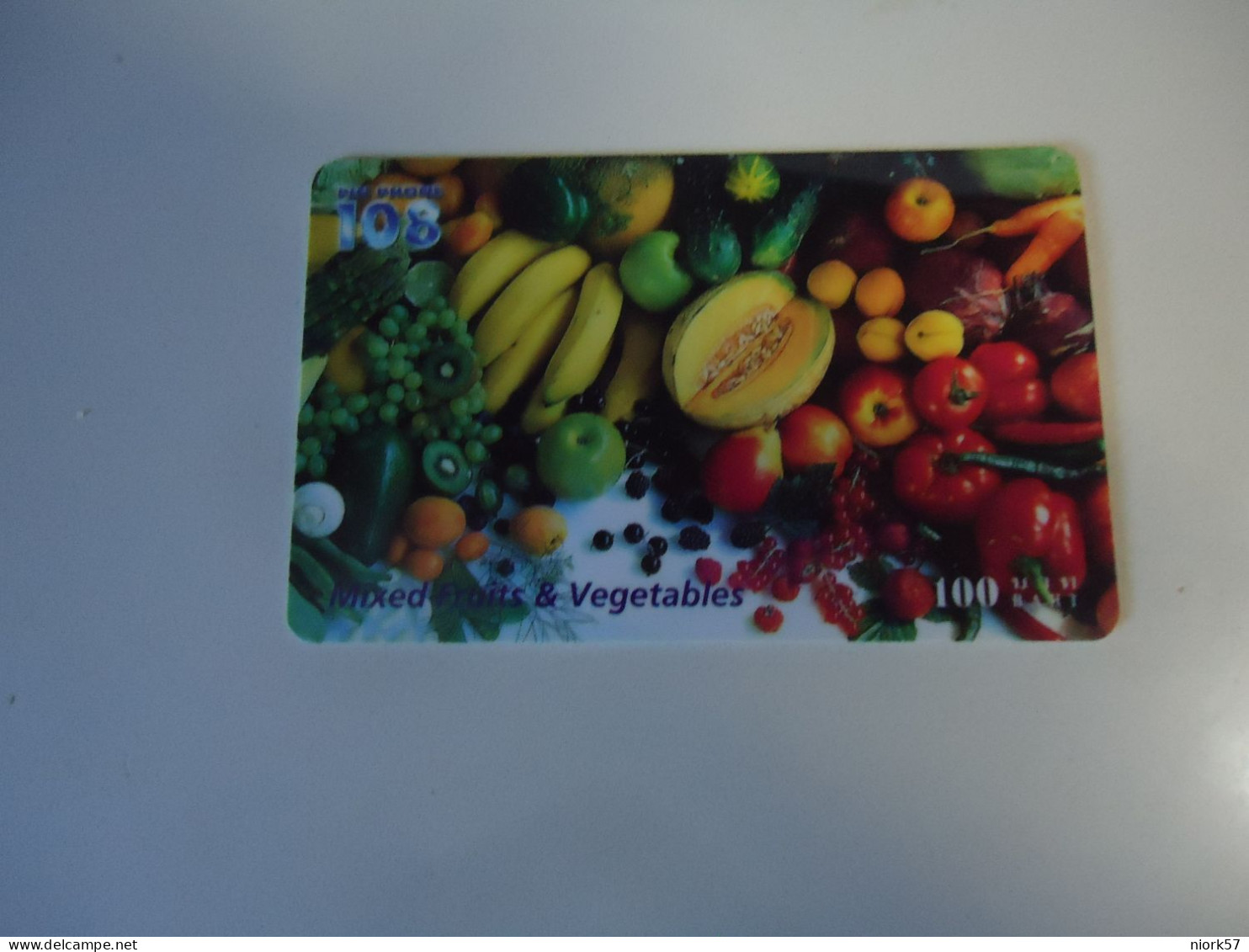 THAILAND USED 2  CARDS PIN 108  FRUITS - Lebensmittel